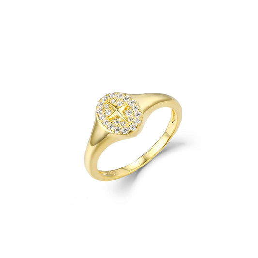 LVR040 Flashing Star Vintage Ring