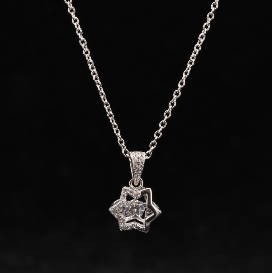 LVN016 LITTLE STAR DANCING STONE NECKLACE