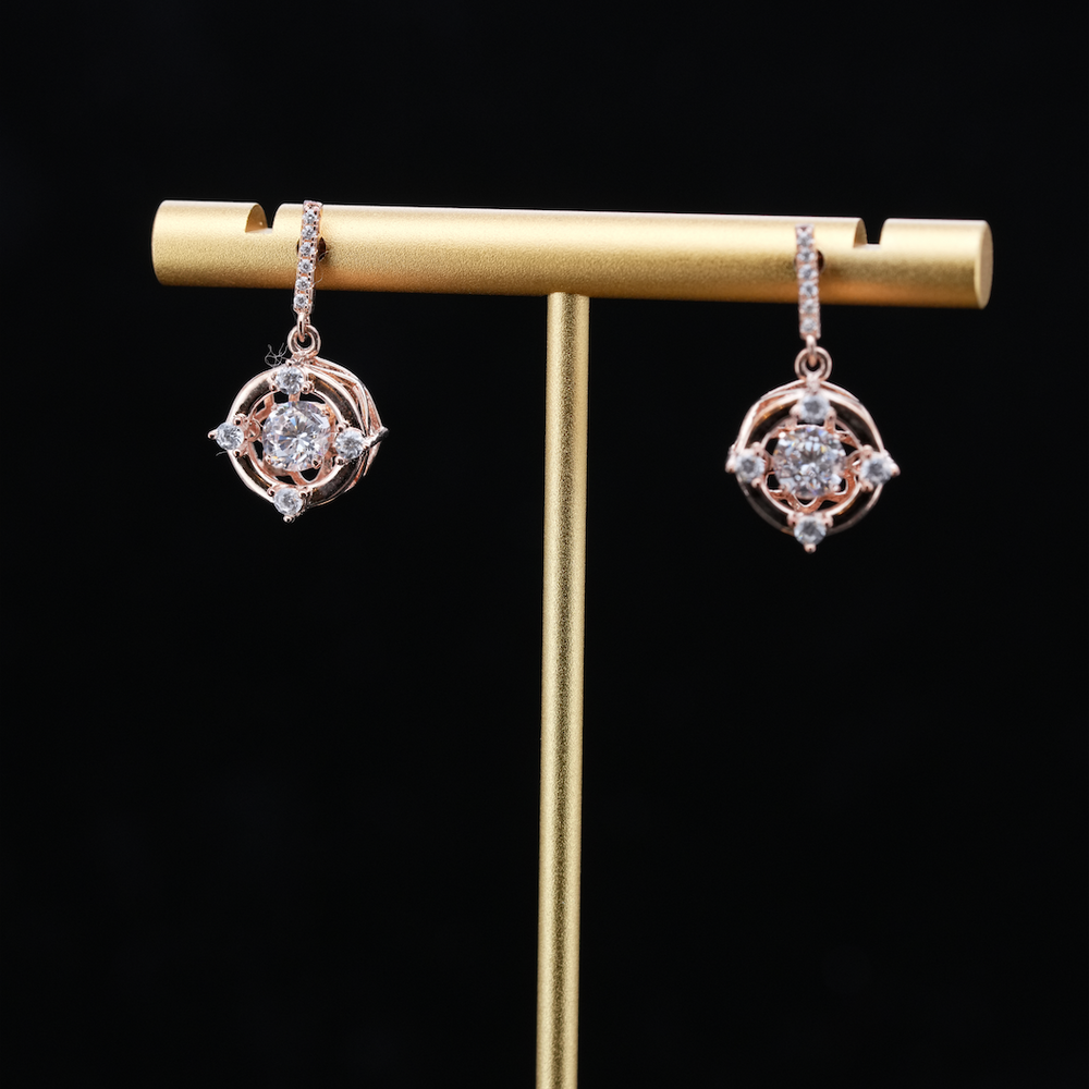 
                  
                    LVE052 ROUND HALO DANCING STONE DROP EARRINGS
                  
                