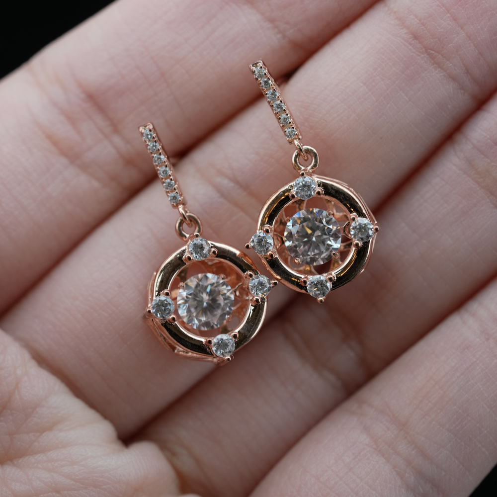 
                  
                    LVE052 ROUND HALO DANCING STONE DROP EARRINGS
                  
                