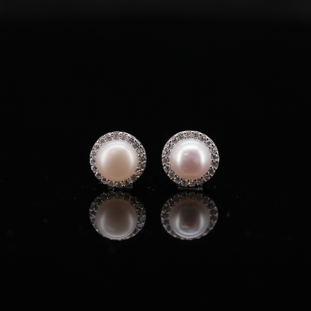 LVE044 FRESHWATER CULTURED PERAL STUD EARRINGS