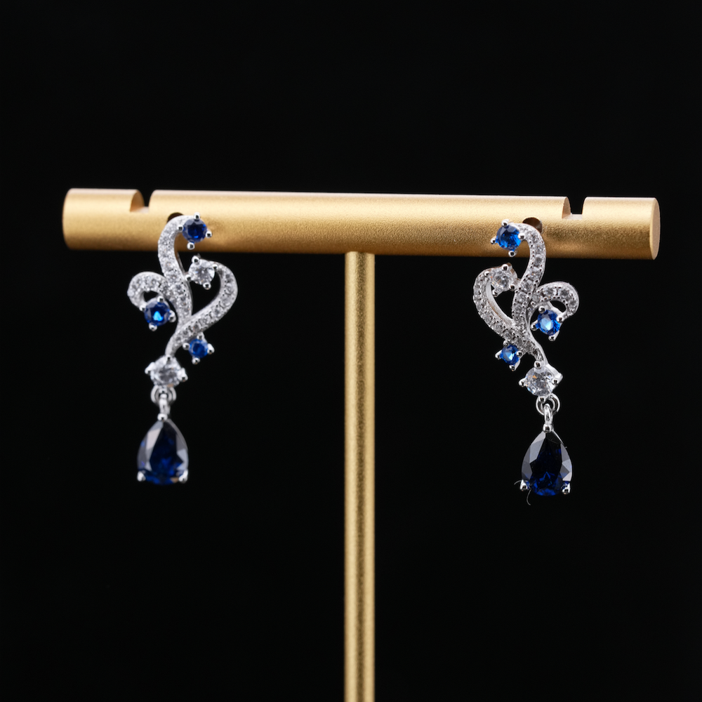 LVE024 BOUCLES D'OREILLES PENDANTES COURBES