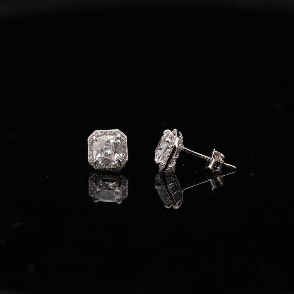 
                  
                    LVE035 SPARKLE SQUARE HALO STUD EARRINGS
                  
                