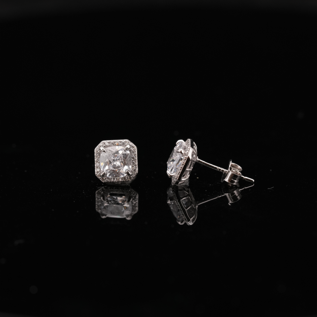 
                  
                    LVE035 SPARKLE SQUARE HALO STUD EARRINGS
                  
                