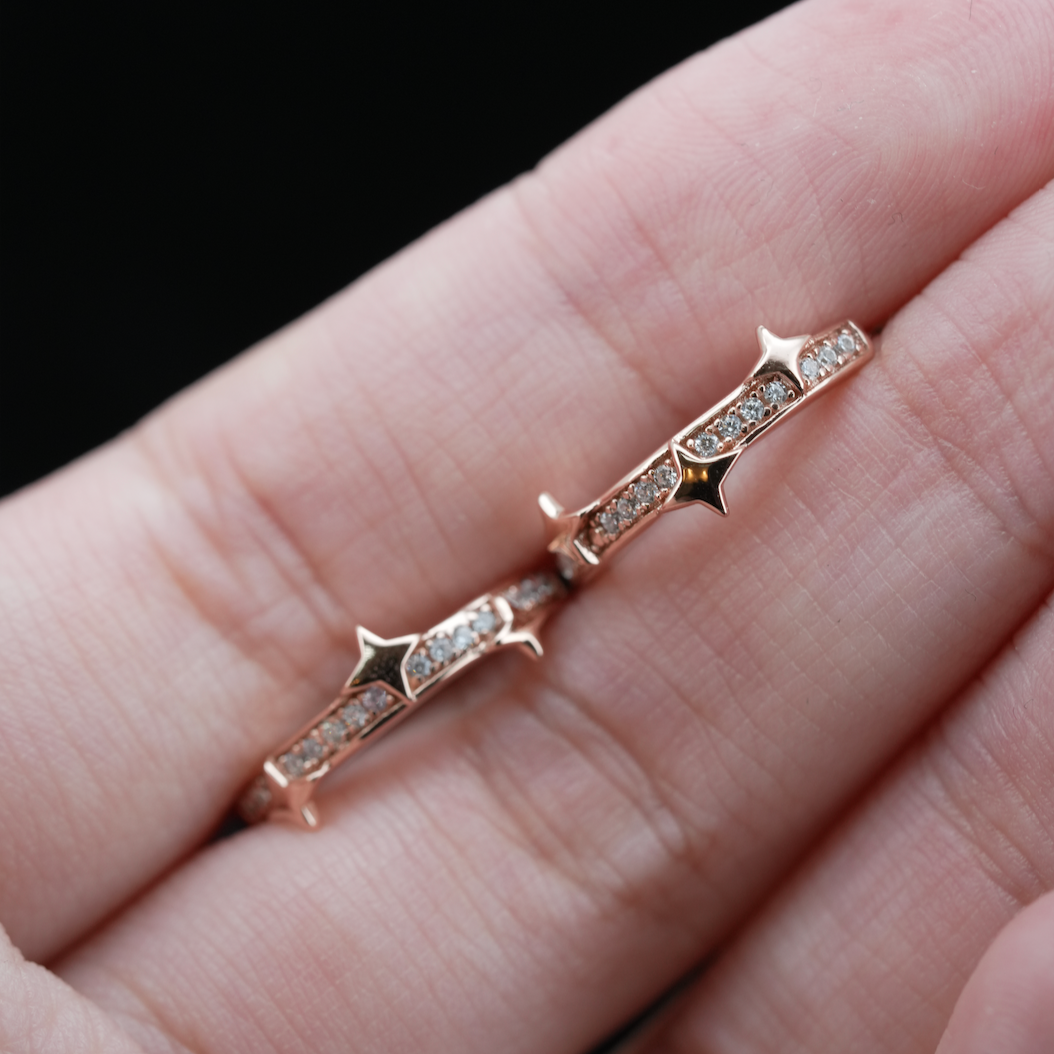 
                  
                    LVE063 SPARKLING STAR HOOP EARRINGS
                  
                