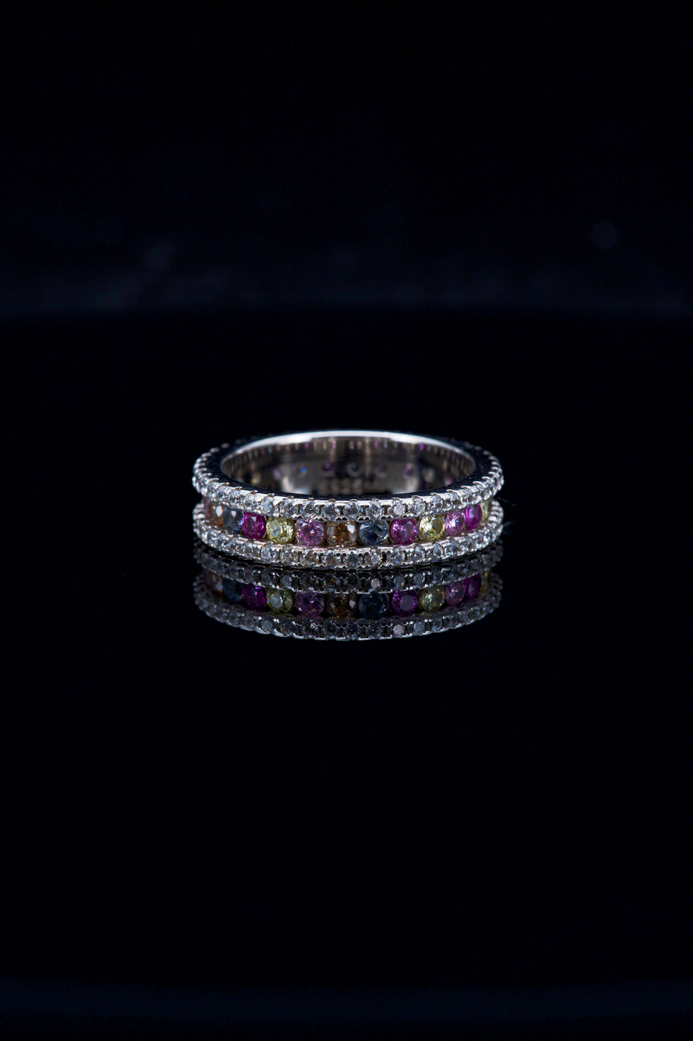 LVR005 BAGUE COCKTAIL ARC-EN-CIEL