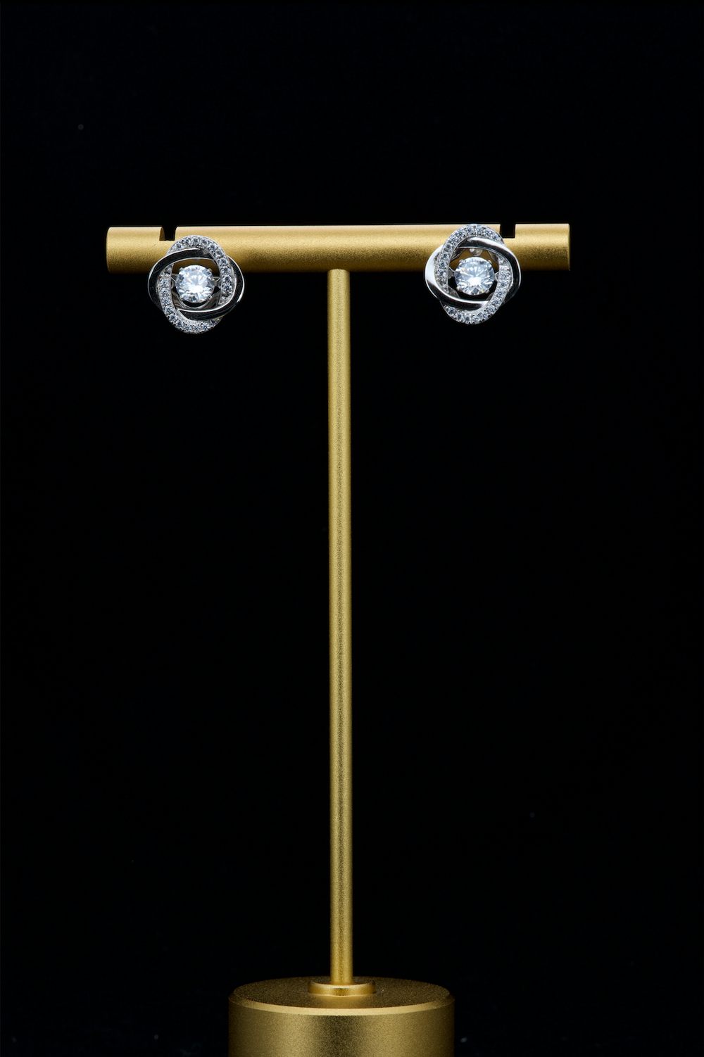 LVE013 BOUCLES D'OREILLES EN PIERRES DANSANTES INTERLOCK