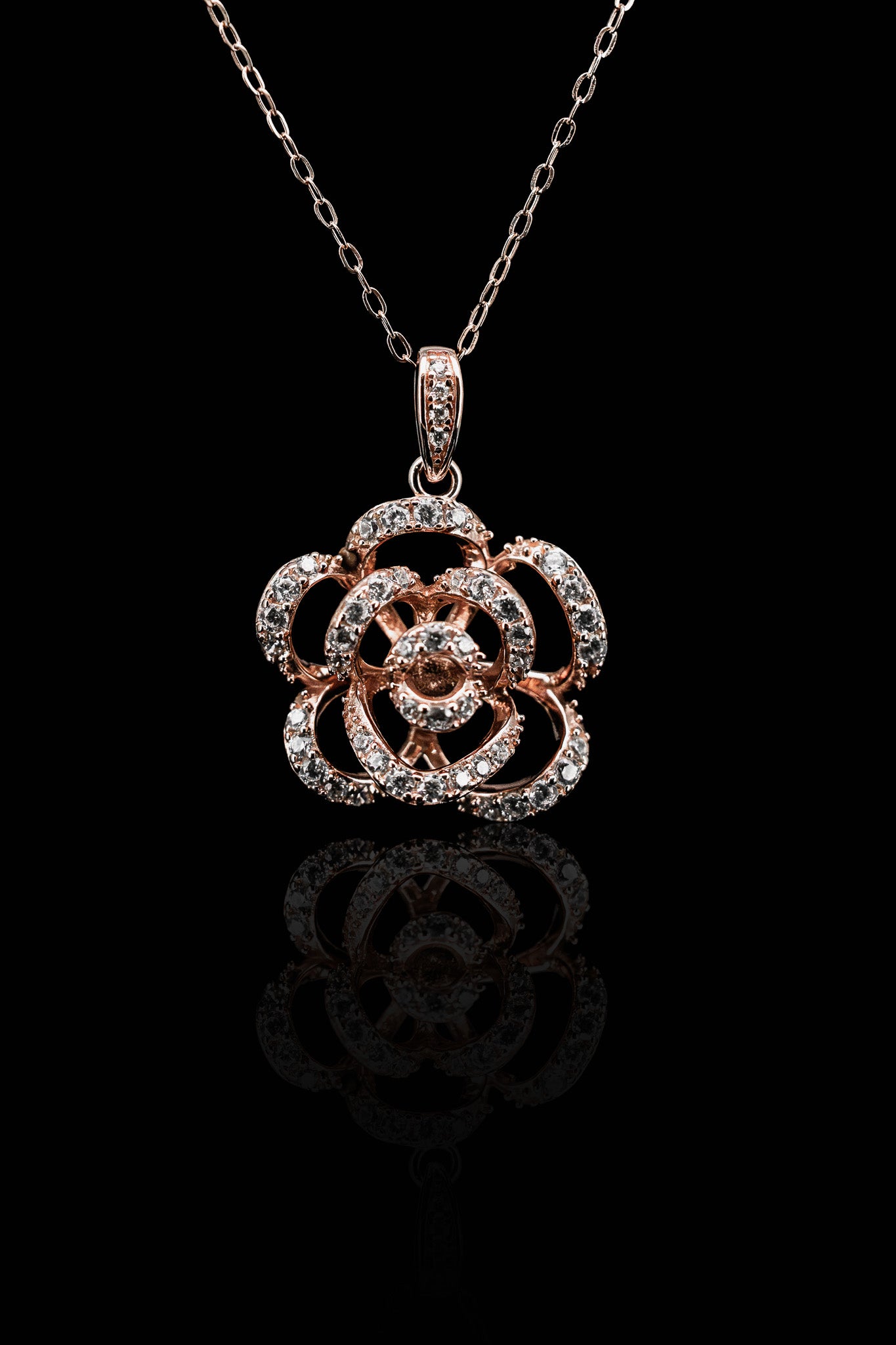 LVN063 CAMELLIA FLOWER NECKLACE