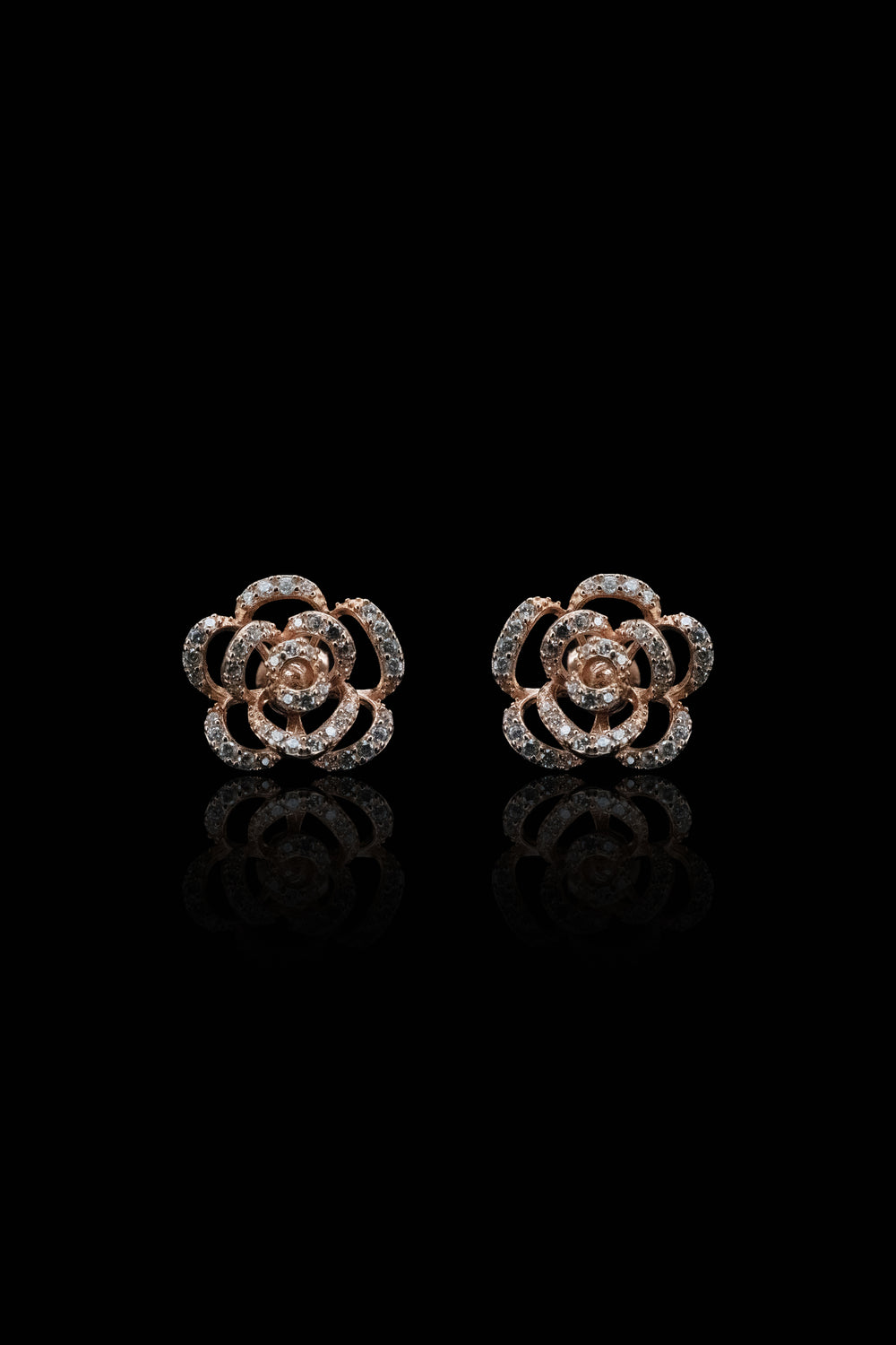 LVE066 CAMELLIA FLOWER EARRINGS