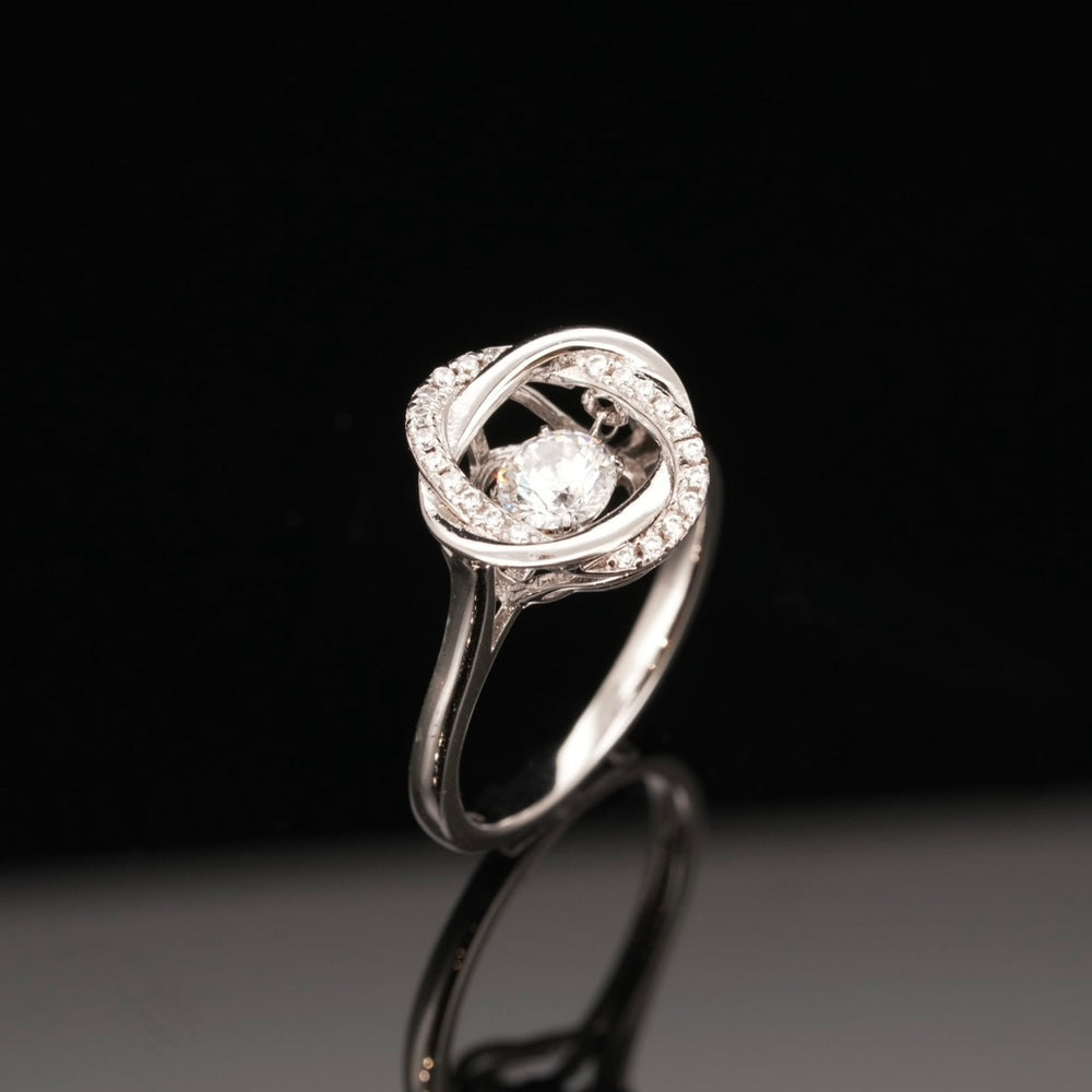 LVR057 DANCING STONE IN FRAME RING