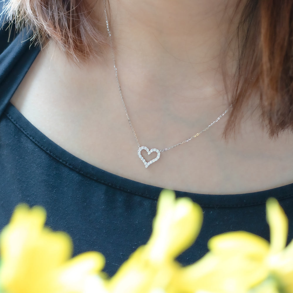 
                  
                    LVN031 Pave Heart Necklace
                  
                