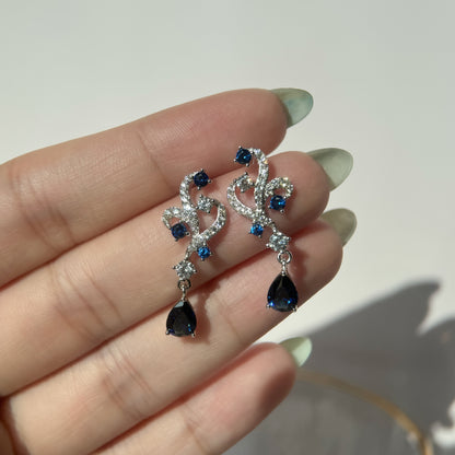 LVE024 Sapphires Drop Earrings