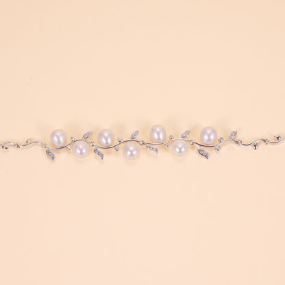 LVB013 Flower Vine Pearl Bracelet