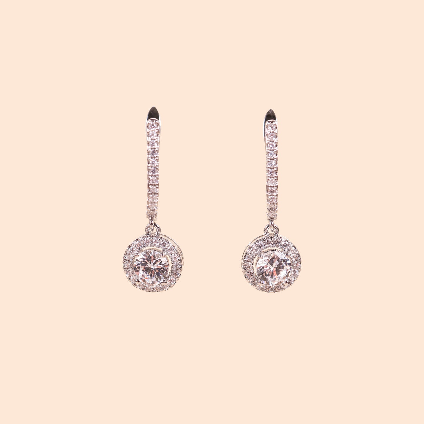 LVE004 Round PAVÉ Hoop Earrings