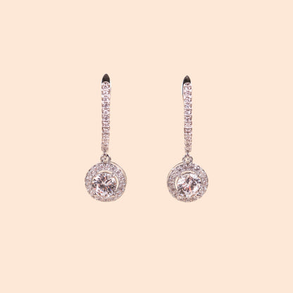 LVE004 Round PAVÉ Hoop Earrings