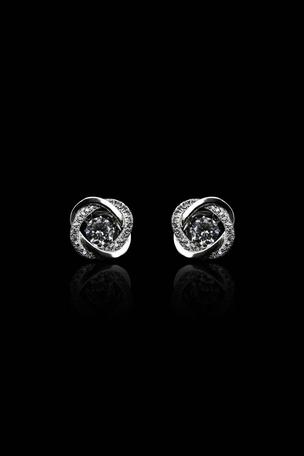 LVE013 INTERLOCK DANCING STONE EARRINGS