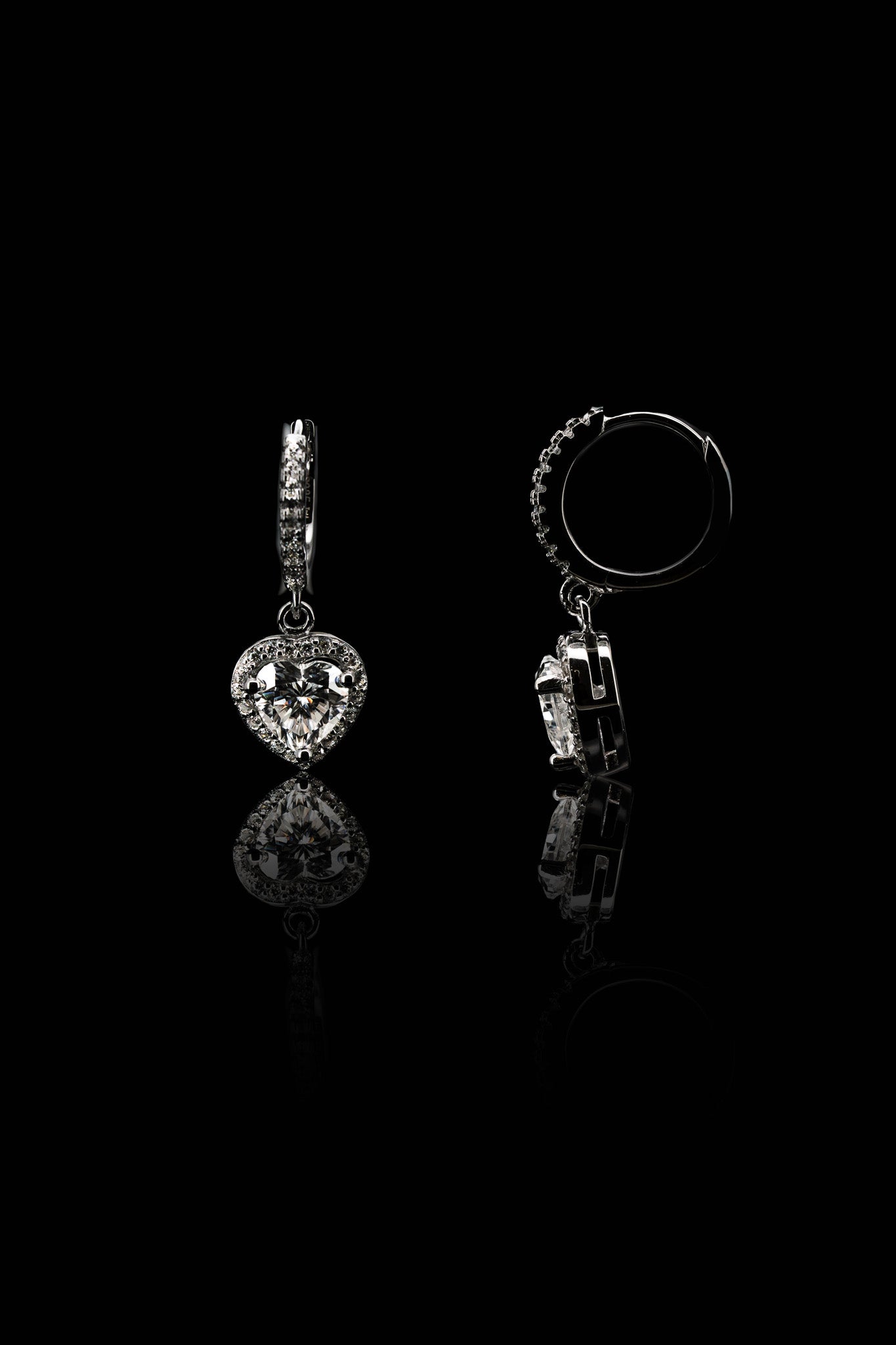 
                  
                    LVE033 HEART PAVÉ HOOP EARRINGS
                  
                