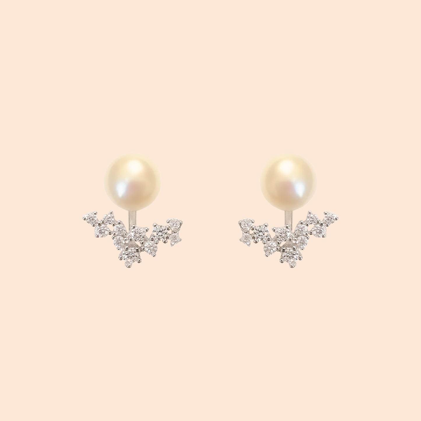 LVE039 Two-Way Flower Pearl Earring