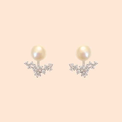 LVE039 Two-Way Flower Pearl Earring