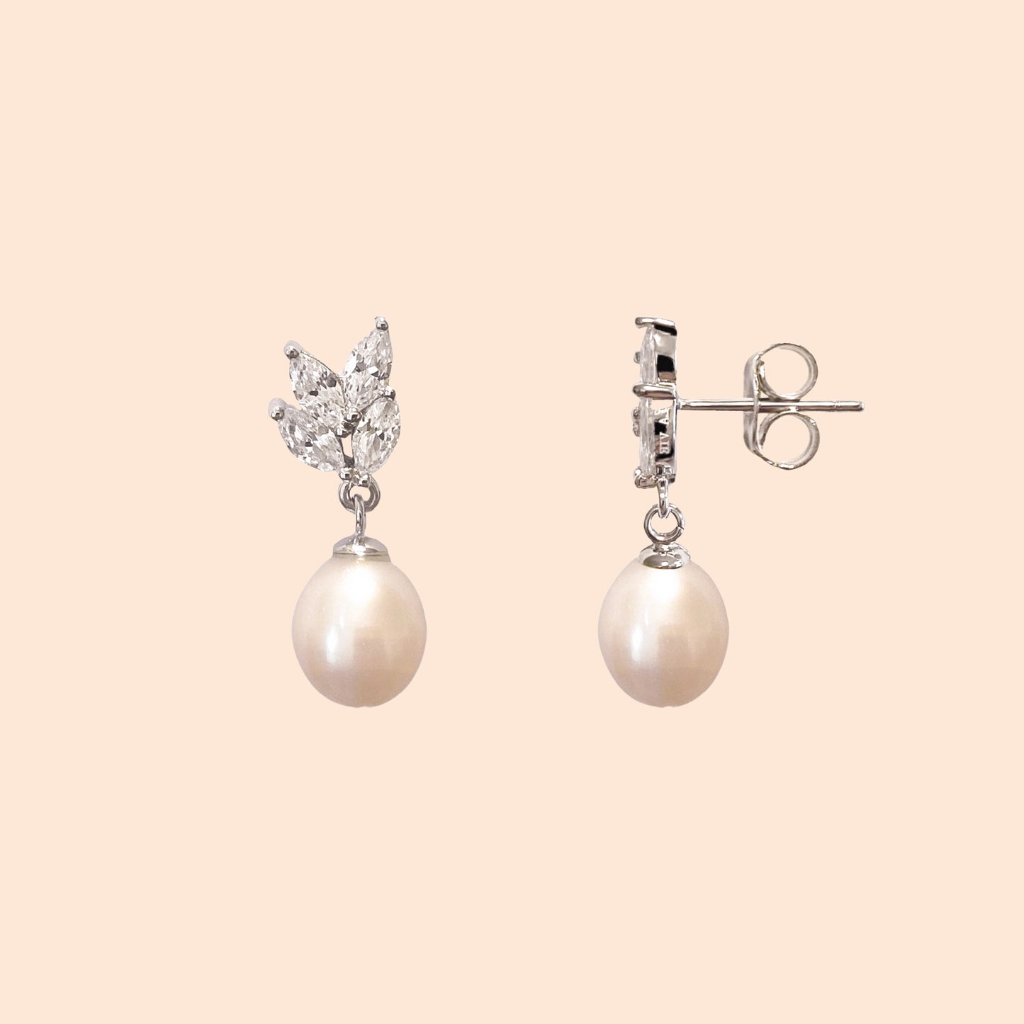 LVE043 Freshwater Cultured Pearl Drop Earrings