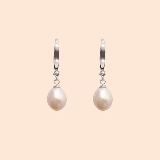 LVE045 Freshwater Cultured Pearl Drop Earrings