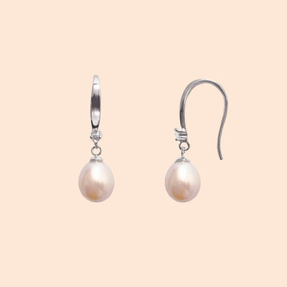 LVE045 Freshwater Cultured Pearl Drop Earrings