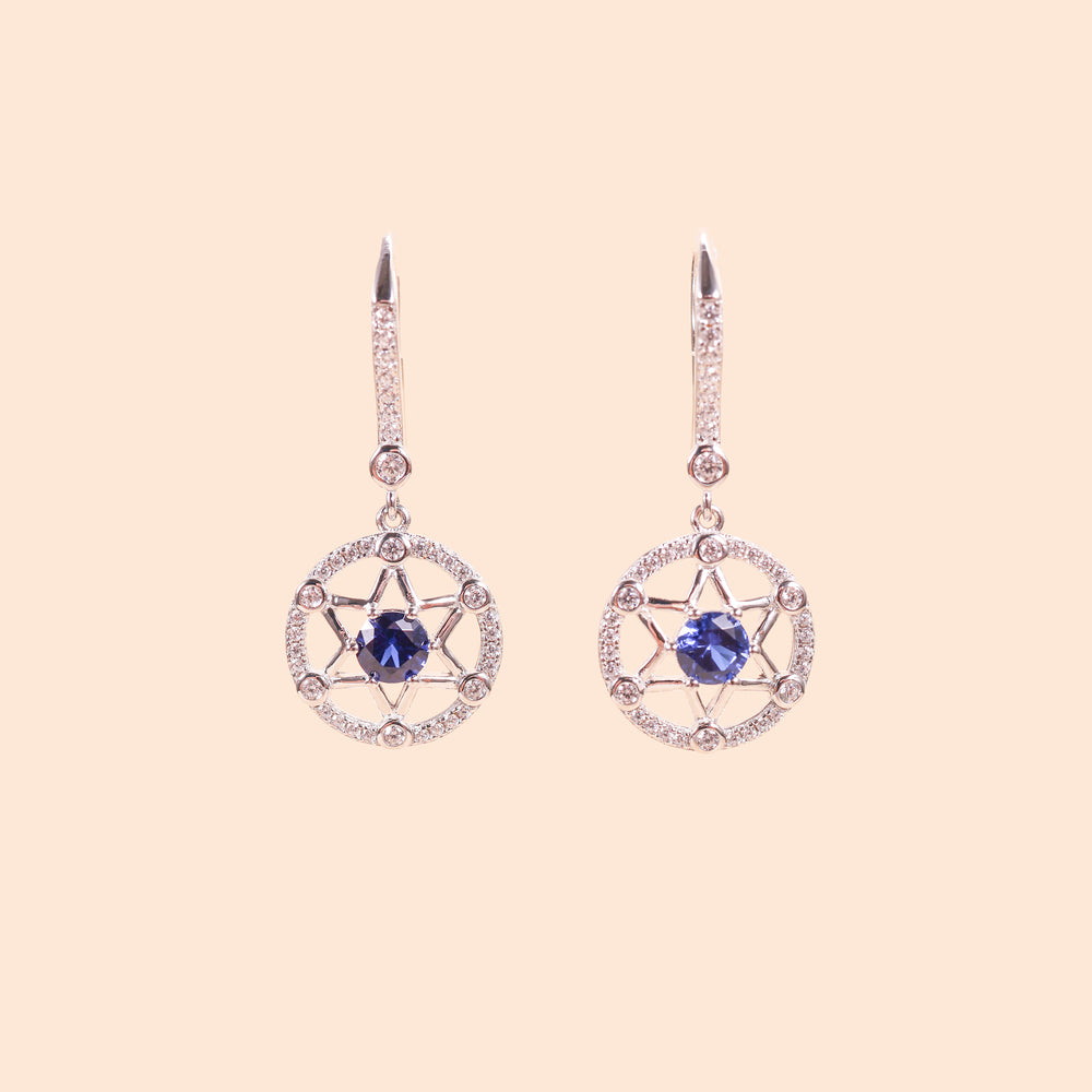 Boucles d'oreilles pendantes en forme d'étoile LVE050