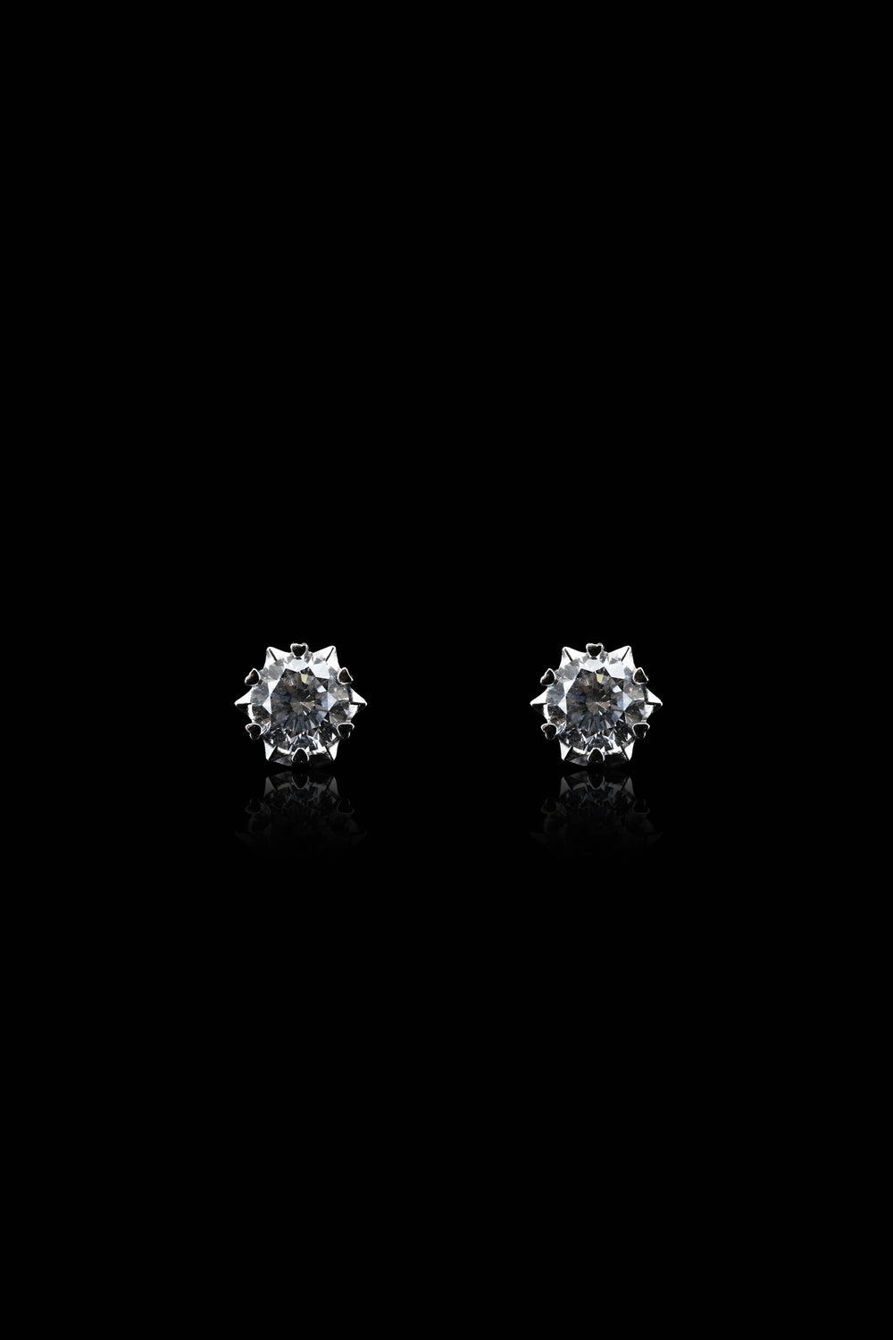 LVE053 SPARKLE ROUND PAVE STUD EARRINGS