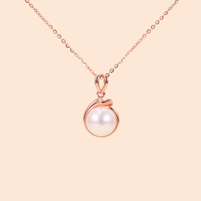 LVN001 Freshwater Cultured Pearl Diamond Necklace