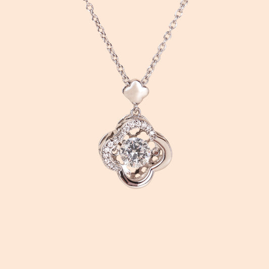 LVN014 FLORAL DANCING STONE NECKLACE