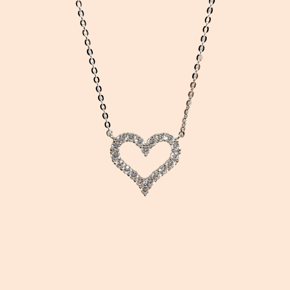 LVN031 Collier coeur pavé