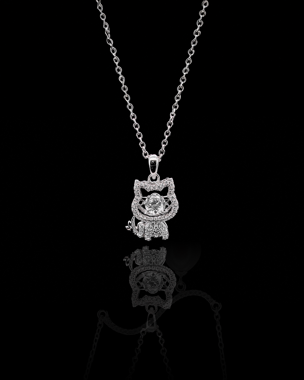
                  
                    LVN070 AMOUR KITTEN DANCING STONE NECKLACE
                  
                