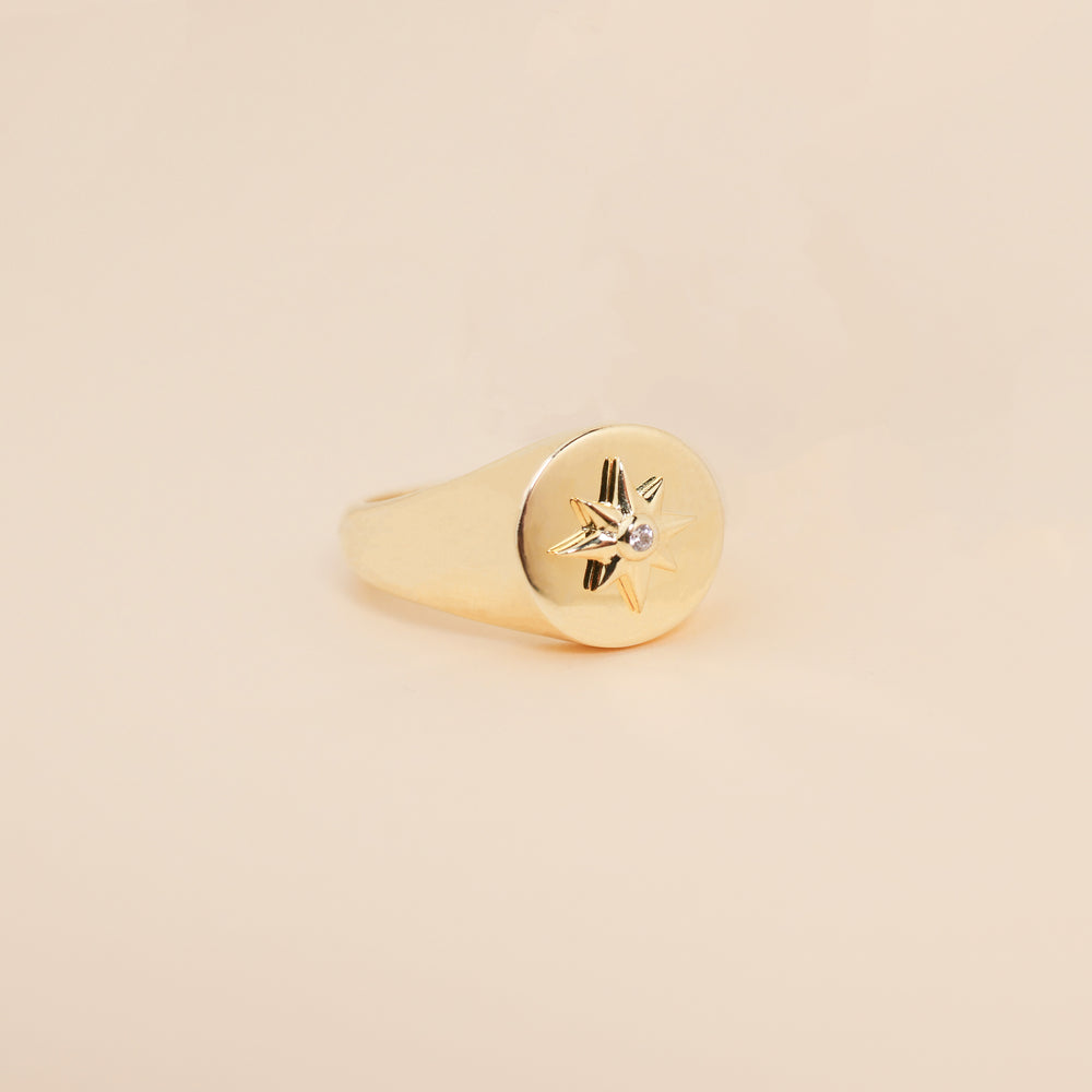 
                  
                    LVR022 STAR SIGNET RING
                  
                