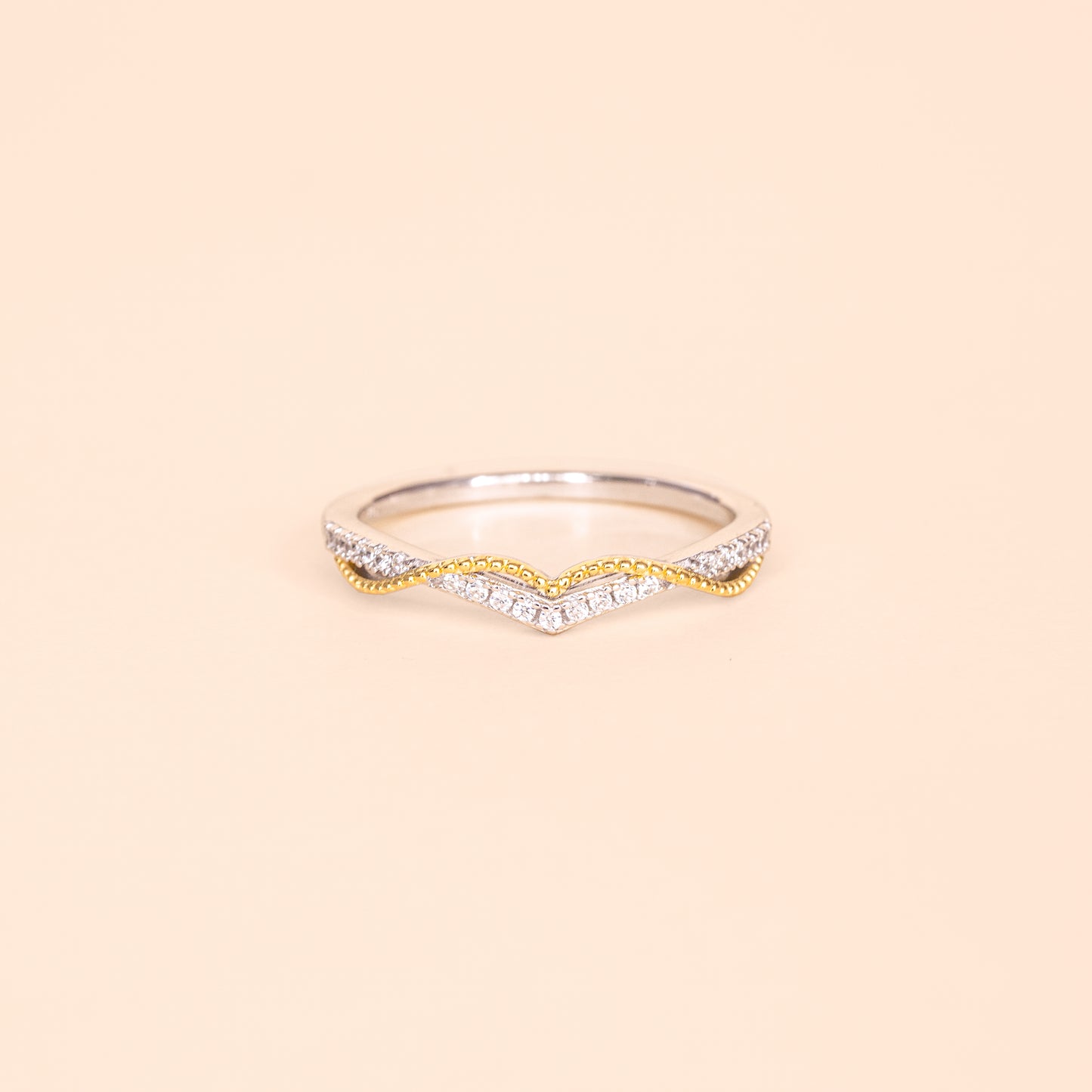 LVR030 V-Shape Crown Ring