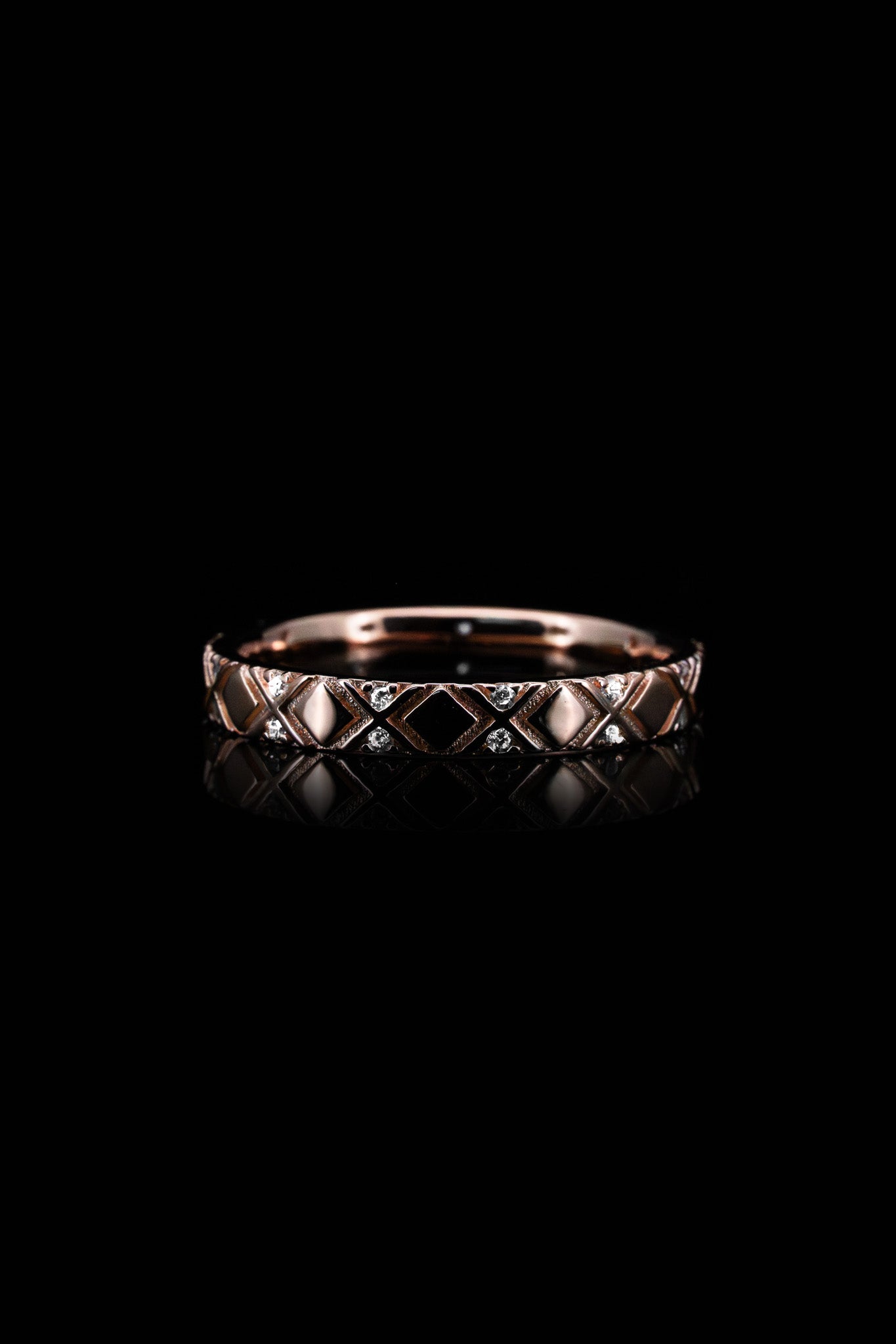 LVR073 ROYAL LATTICE RING - ROSÉ
